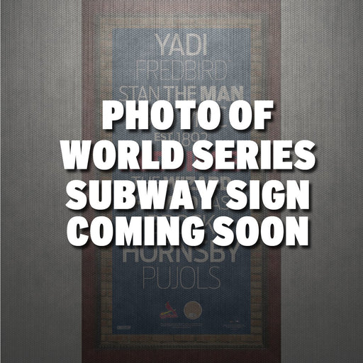 St Louis Cardinals 2013 World Series Champs 16x32 Framed Subway Sign