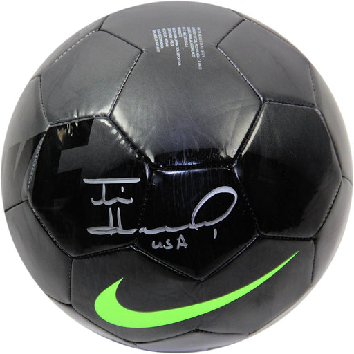 Tim Howard Signed in Silver Black Soccer Ball (JSA Holo Only)