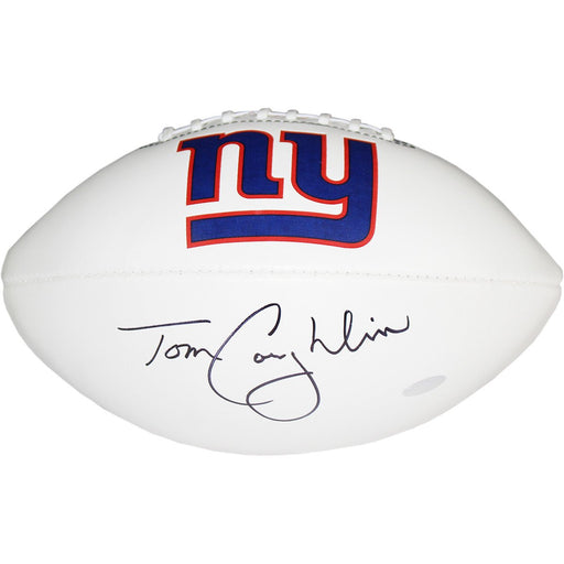 Tom Coughlin Signed New York Giants White Panel Football