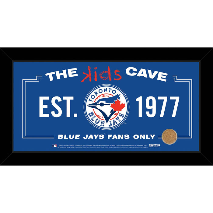 Toronto Blue Jays 6x12 Kids Cave Sign w Game Used Dirt from Rogers Centre