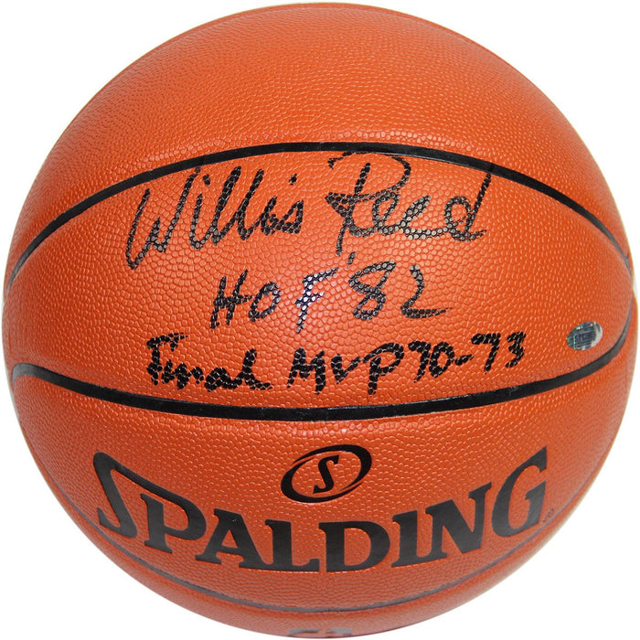 Willis Reed Signed NBA Basketball W HOF 82 Final MVP 70-73 Insc.