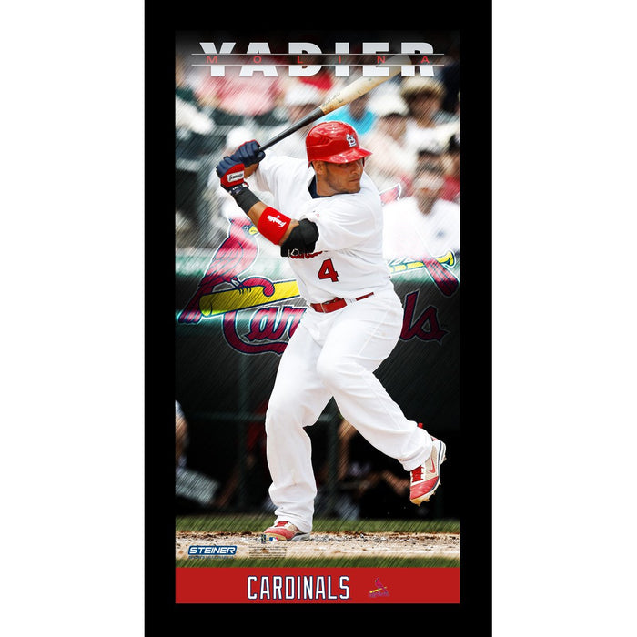 Yadier Molina St. Louis Cardinals Player Profile Wall Art 9.5x19 Framed Photo