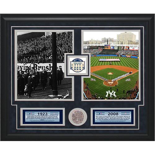 Yankee Stadium Opening Day 1923 and 2008 Commemorative Game Used Dirt Collage