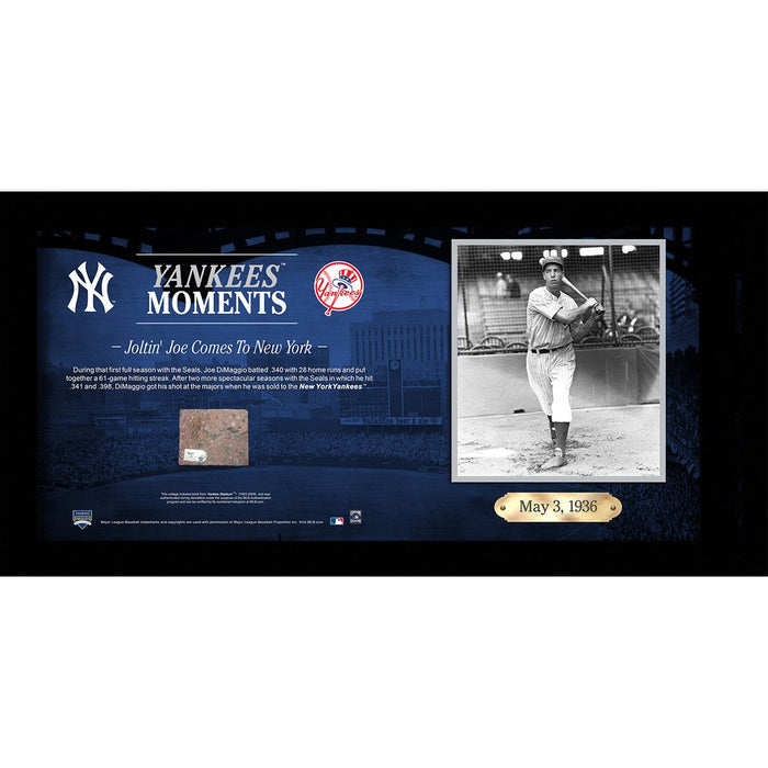 Yankees Purchase Joe DiMaggio 10x20 Collage w Old Yankee Stadium Brick