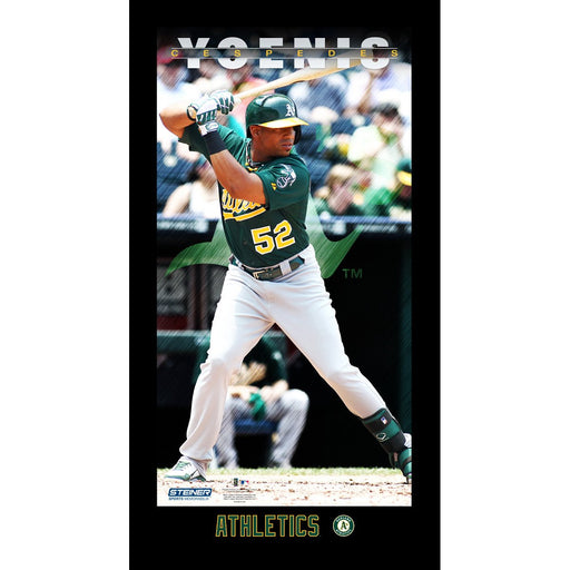 Yoenis Cespedes Oakland Athletics Player Profile Wall Art 9.5x19 Framed Photo