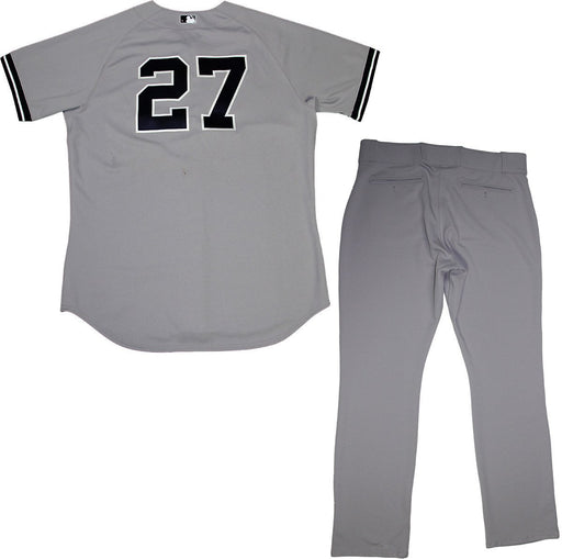 Shawn Kelley Set- NY Yankees 2014 Season #27 Team Issued Grey Pants Set