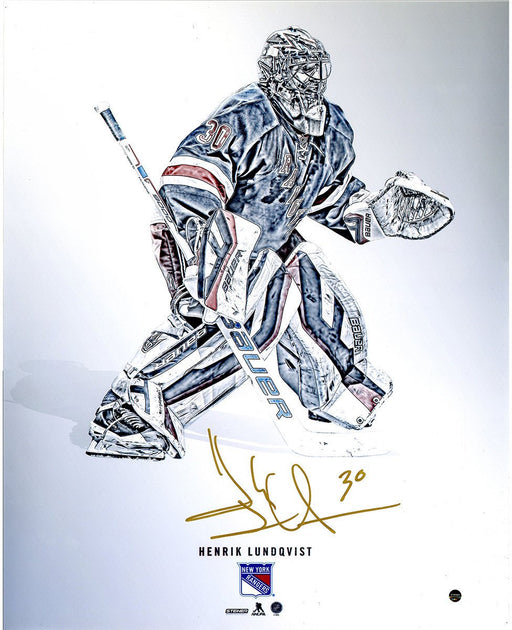 Henrik Lundqvist Signed Steiner Platinum Collection 16x20 Photo