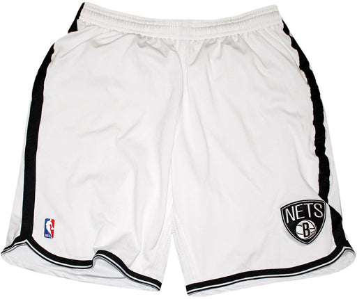 Reggie Evans Shorts - Brooklyn Nets Game Used #30 White and Black Shorts (3XL)