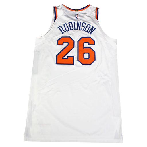 Mitchell Robinson # 26 New York Knicks Game Used 2018 White Association Jersey (Season Opener - Worn 10/17/18 vs. Hawks)(Size 52)