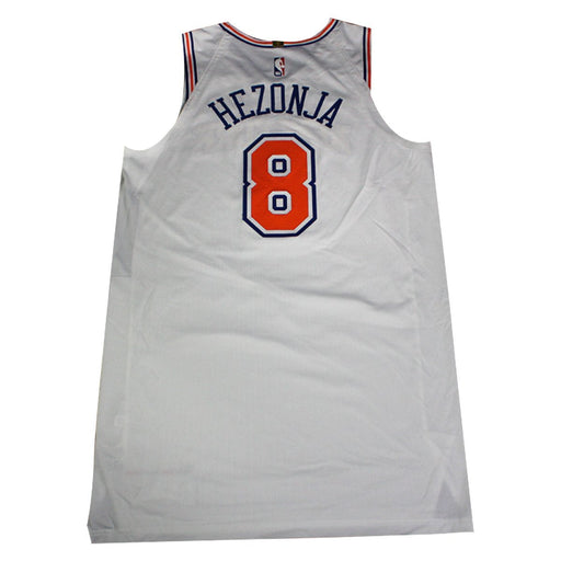 Mario Hezonja # 8 New York Knicks 2018 Game Used White Statement Jersey (Worn 10/26/18 vs. Warriors) (Size 50)