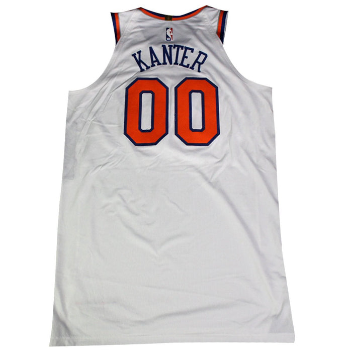 Enes Kanter # 00 New York Knicks Game Used 2018 White Association Jersey (Worn 10/20/18 vs. Celtics) (Size 52)