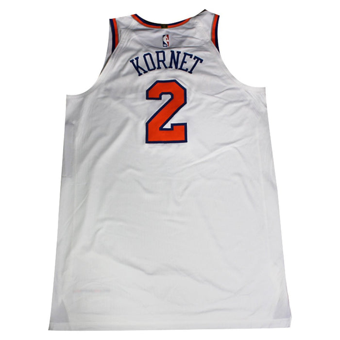 Luke Kornet  #2 New York Knicks Game Used 2018 White Association Jersey (Worn 10/20/18 vs. Celtics) (Size 54)