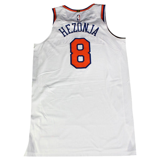 Mario Hezonja # 8 New York Knicks Game Used 2018 White Association Jersey (Worn 10/20/18 vs. Celtics) (Size 50)