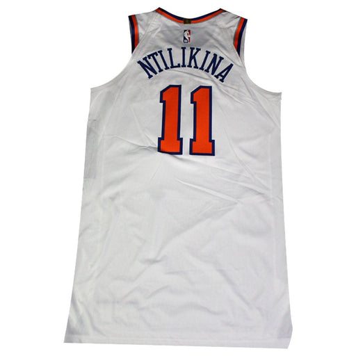 Frank Ntilikina # 11 New York Knicks Game Used 2018 White Association Jersey (Worn 10/20/18 vs. Celtics) (Size 48)