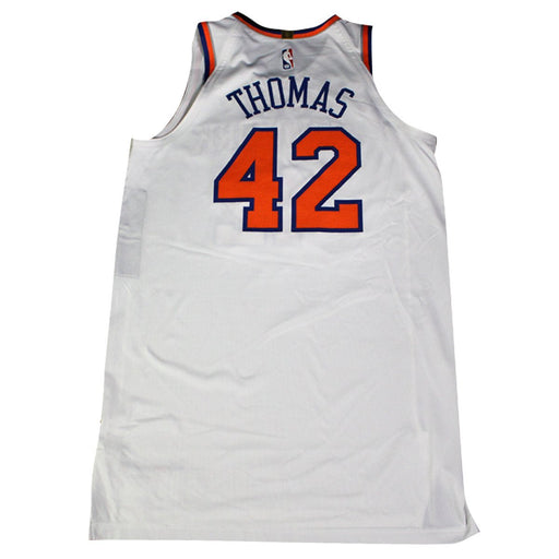 Lance Thomas # 42 New York Knicks Game Used 2018 White Association Jersey (Worn 10/20/18 vs. Celtics) (Size 50)