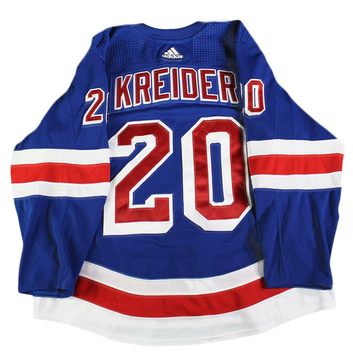 Chris Kreider New York Rangers 2018-2019 Game Used #20 Opening Night Blue Jersey (10/4/18)