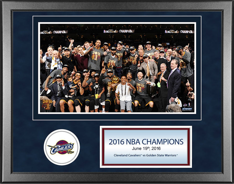 2016 NBA Champion Cleveland Cavaliers 11x14 Framed photo with nameplate (Mini Dirt Collage Size)