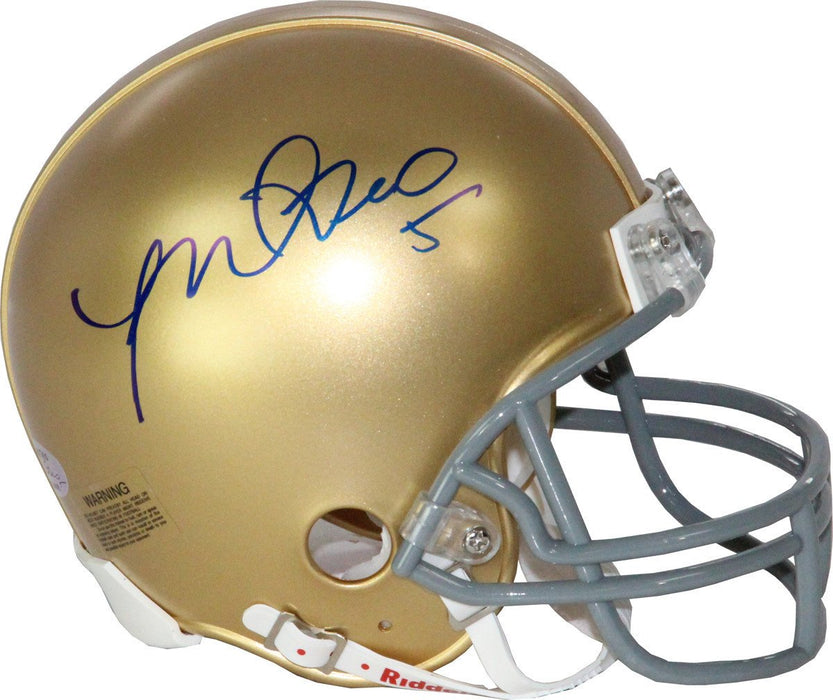 Manti Te'o Notre Dame Signed Mini Helmet (Manti Te'o Holo Only)