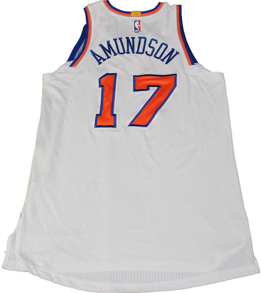 Lou Amundson Jersey - NY Knicks 2015-16 Game Used #17 White Jersey (11/13/2015 vs. Cleveland Cavaliers) (2XL) (NKN02659)