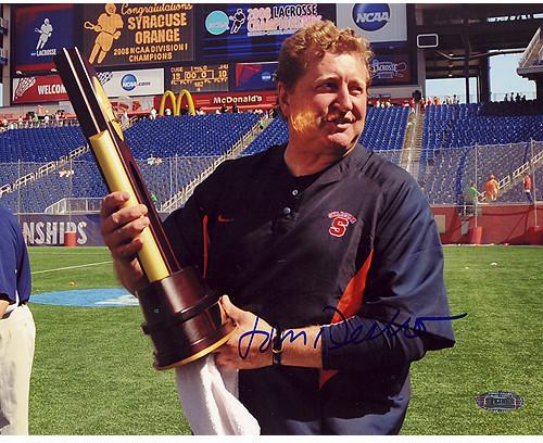 John Desko w/ 2008 Lacrosse Championship Trophy 8x10 Photo