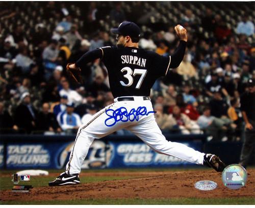 Jeff Suppan Brewers side view pitching 8x10