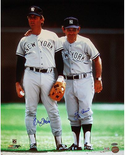 Graig Nettles With Yogi Berra Dual Signed Vertical 16X20 Photo (MLB Auth)