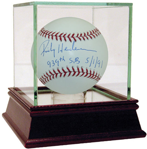 Rickey Henderson Signed MLB Baseball w/ "939th SB 5/1/91" Insc