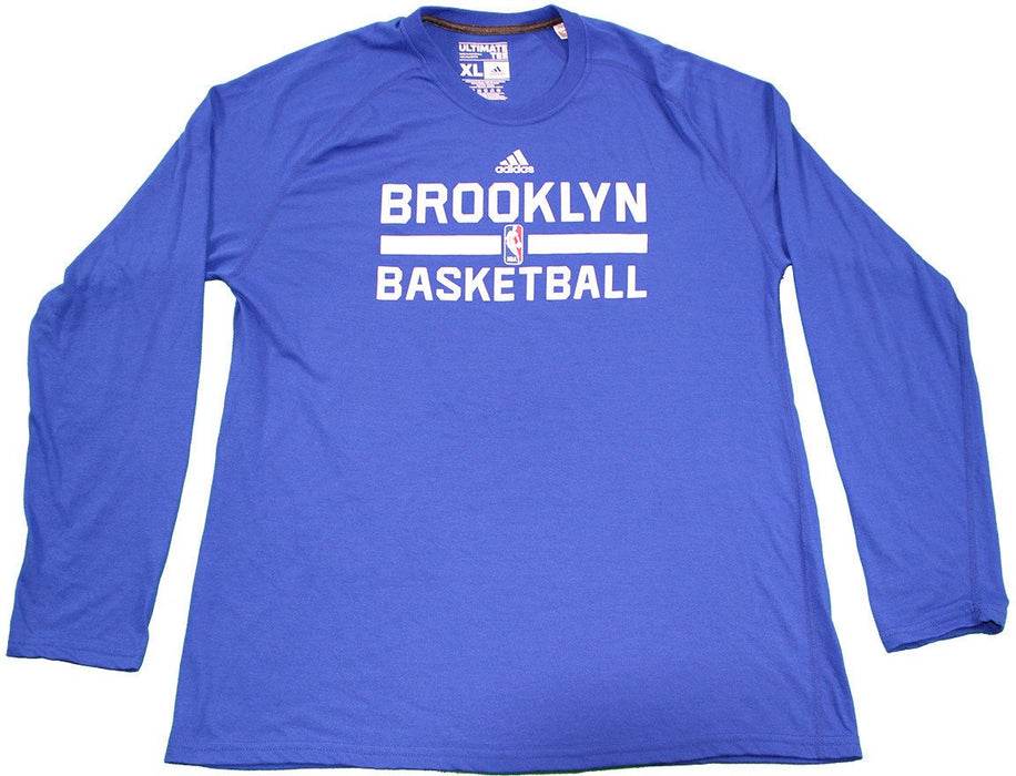 Chris McCullough Brooklyn Nets 2015-2016 Game Used #1 Blue ‘Brooklyn Basketball’ Long Sleeve Warm Up Shirt (XL)