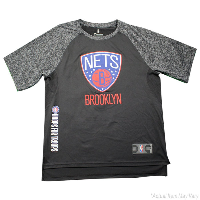 DeMarre Carroll Brooklyn Nets Game Used #9 Black/Grey Short Sleeve Hoops For Troops Shirt (M)