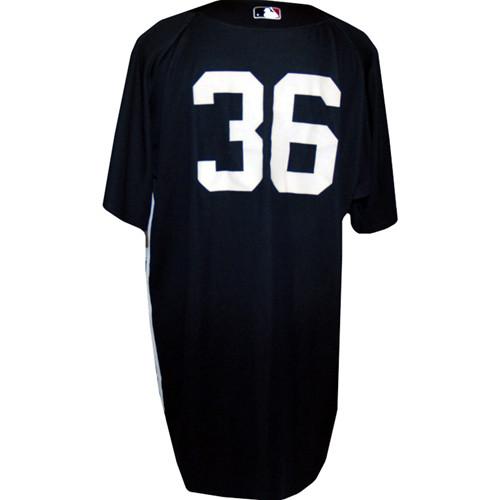 Mike Myers #36 2007 Game Used Spring Training Road BP Jersey