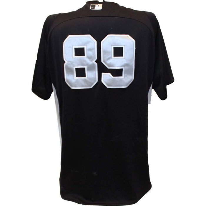 Eric Wordekempe Jersey -  NY Yankees 2011 Game Worn #89 Spring Training Road Blue Jersey (48) (FJ483954)