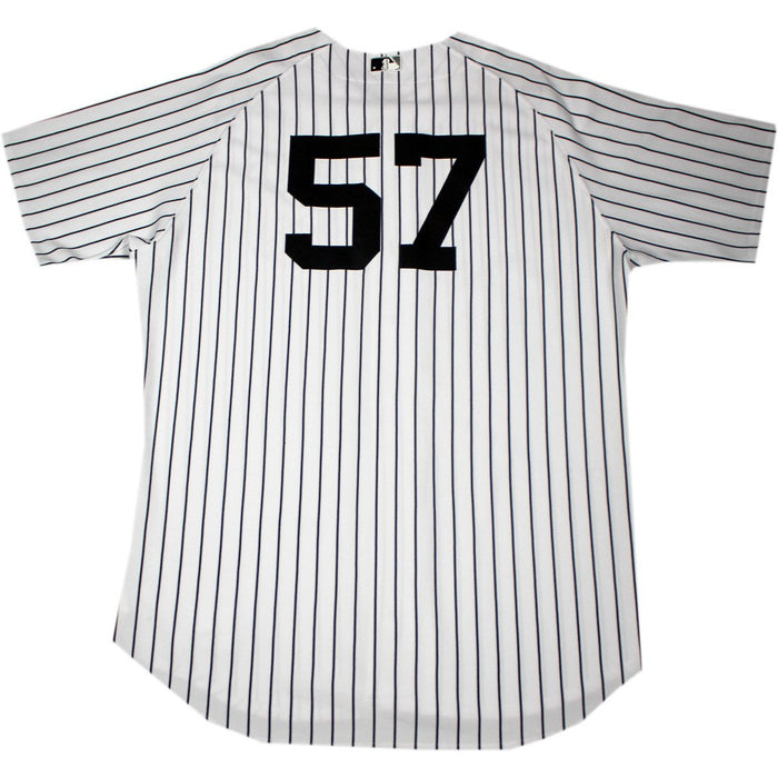 Mike Harkey Jersey - NY Yankees 2011 Game Worn #57 Pinstripe Jersey (52) (FJ645380) (July 9th  2011)