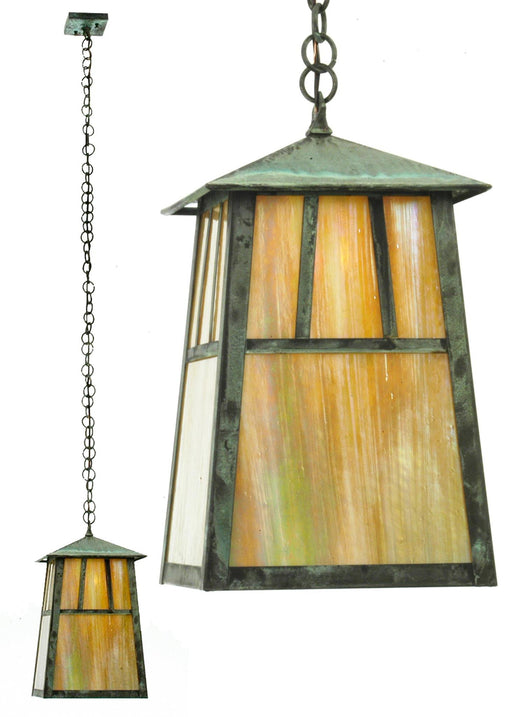 10 Inch Sq Stillwater Double Bar Mission Elongated Ceiling Pendant