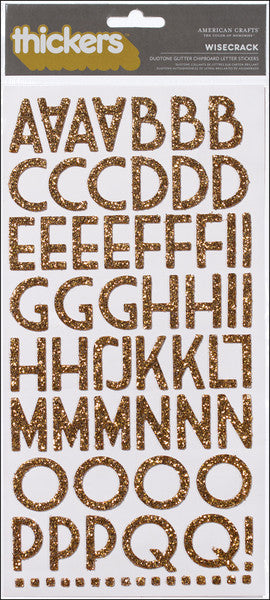 Thickers Glitter Alphabet Sticker, Wisecrack