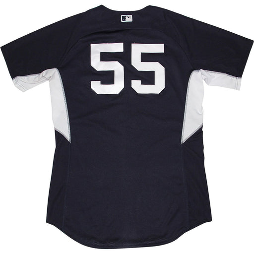 David Huff BP Top - NY Yankees 2014 Season #55 Team Issued Home BP Top (HZ474975)