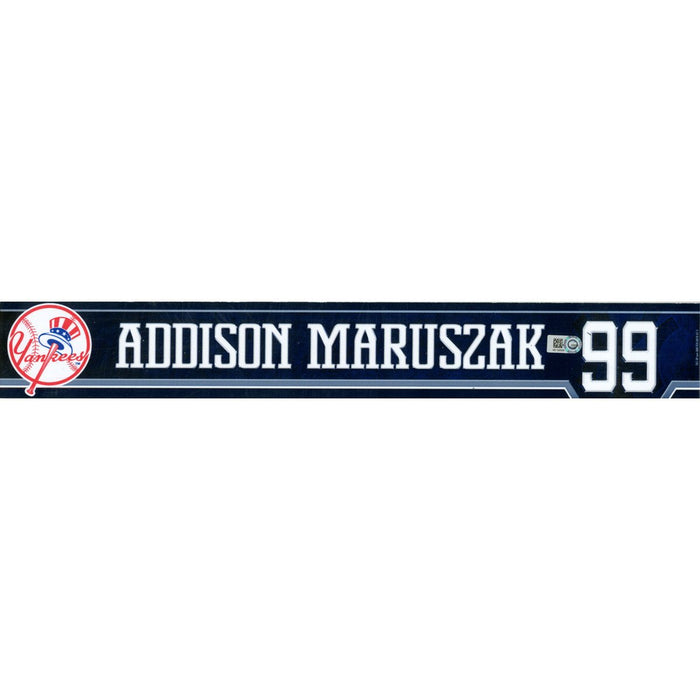 Addison Maruszak Nameplate - NY Yankees 2014 Spring Training Game Used#99 Locker Nameplate (HZ102528)