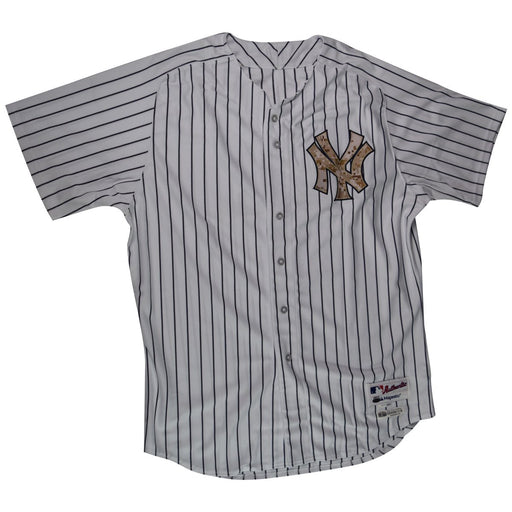 Chris Martin Jersey - NY Yankees 2015 Game Issued #57 Pinstripe Jersey w/ Memorial Day Camo (5/25/2015)(HZ754381)(0000005709)