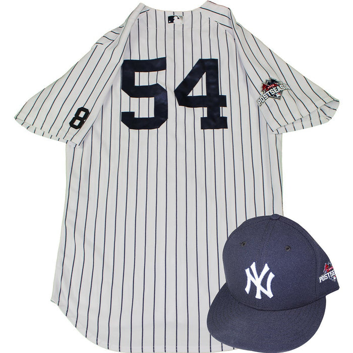 Joe Espada Uniform - NY Yankees 2015 Game Used #54 Pinstripe Jersey  Hat and Pants with Yogi Berra #8 Commemorative Patch & Postseason Patch (10/6/2015)