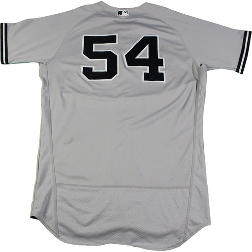 Aroldis Chapman New York Yankees Game Used #54 Grey Jersey (8/24/2017)(JB900130)