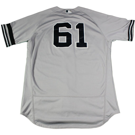 Ben Heller New York Yankees 2017 Game-Used #61 Grey Jersey (9/24/2017)(JB849995)