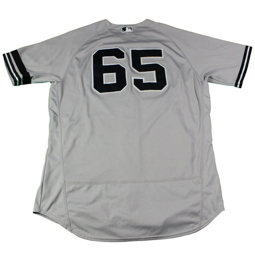 Jonathan Holder New York Yankees 2017 Game-Used #65 Grey Jersey (9/24/2017)(JB849997)