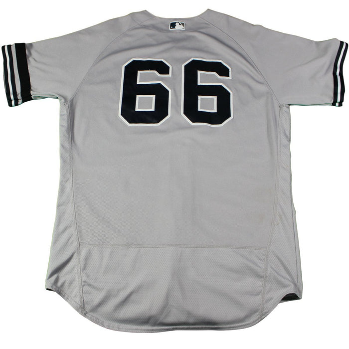 Bryan Mitchell New York Yankees 2017 Game-Used #66 Grey Jersey (9/24/2017)(JB850000)