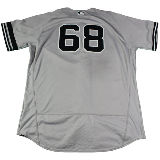 Dellin Betances New York Yankees 2017 Game-Used #68 Grey Jersey (9/24/2017)(JC009316)