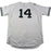 Starlin Castro New York Yankees Game-Used  #14 Grey Jersey (5/21/2017)(JC195734)(46)