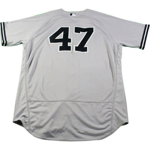 Jordan Montgomery New York Yankees Game-Used #47 Grey Jersey (5/18/2017)(JC368045)(48)