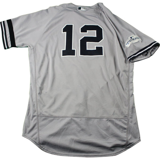 Chase Headley New York Yankees 2017 ALCS Game Used #12 Grey Jersey 10/13-10/21/17 (JD374542)(48)