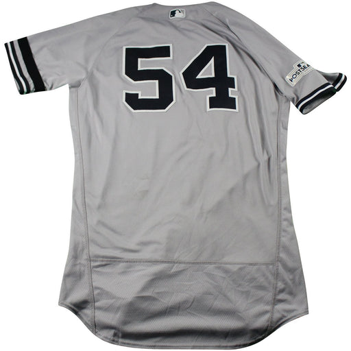 Aroldis Chapman New York Yankees 2017 ALCS Game Used #54 Grey Jersey 10/21/17(JD374536)(46)