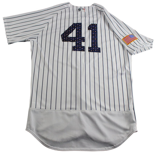 Mason Williams New York Yankees Game Issued #41 Fourth of July Pinstripe Jersey (7/4/2017)(JC039010)(Size 44)