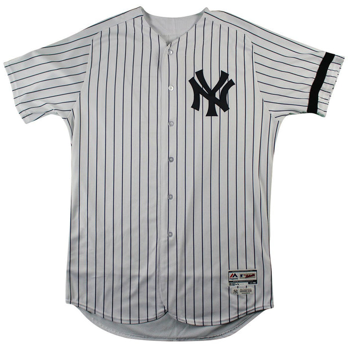 Chase Shreve New Yrok Yankees 2017 Postseason Game Used #45 Pinstripe Jersey (JB713927)