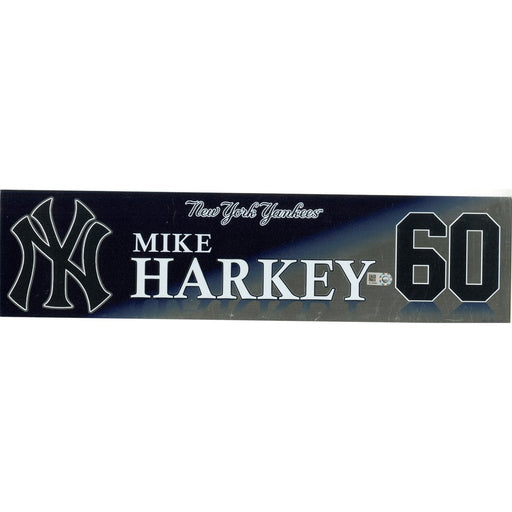 Mike Harkey New York Yankees 2017 Game Used #60 Locker Room Nameplate (10/1/2017)(JC009653)